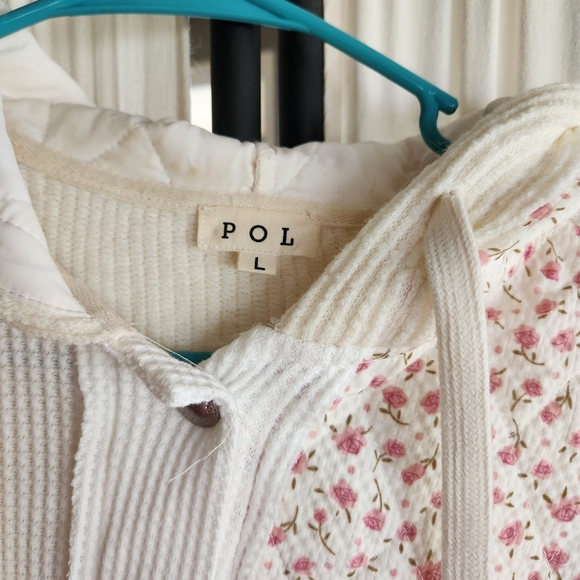 Pol Floral-Panel Cream Hooded Jacket - Picture 2 of 9